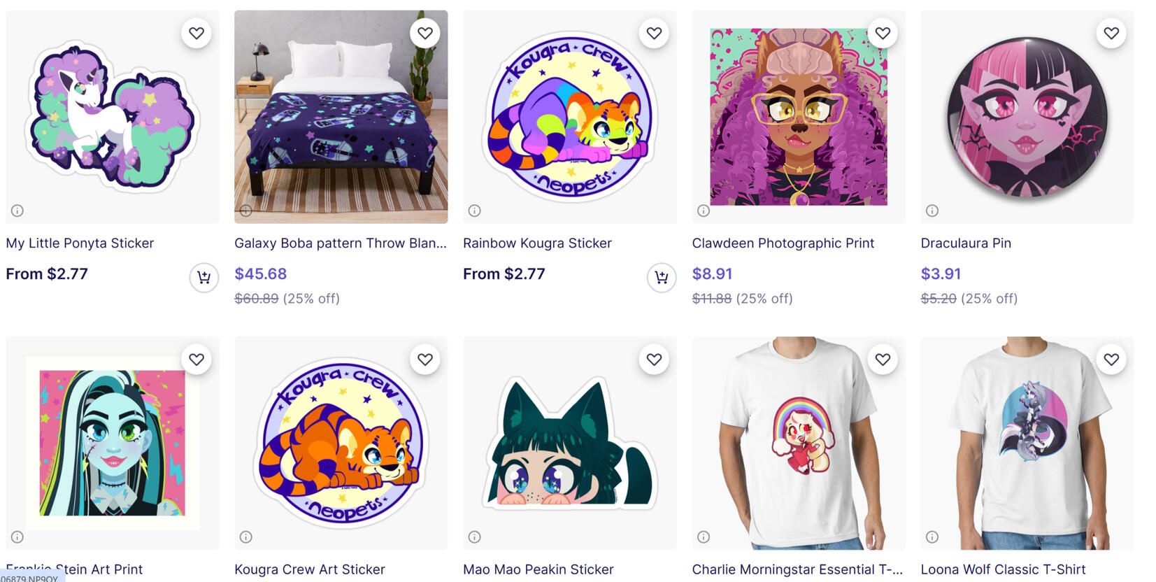 Buy my art as anything you want - prints, stickers, shirts, aprons, deskmats, etc.