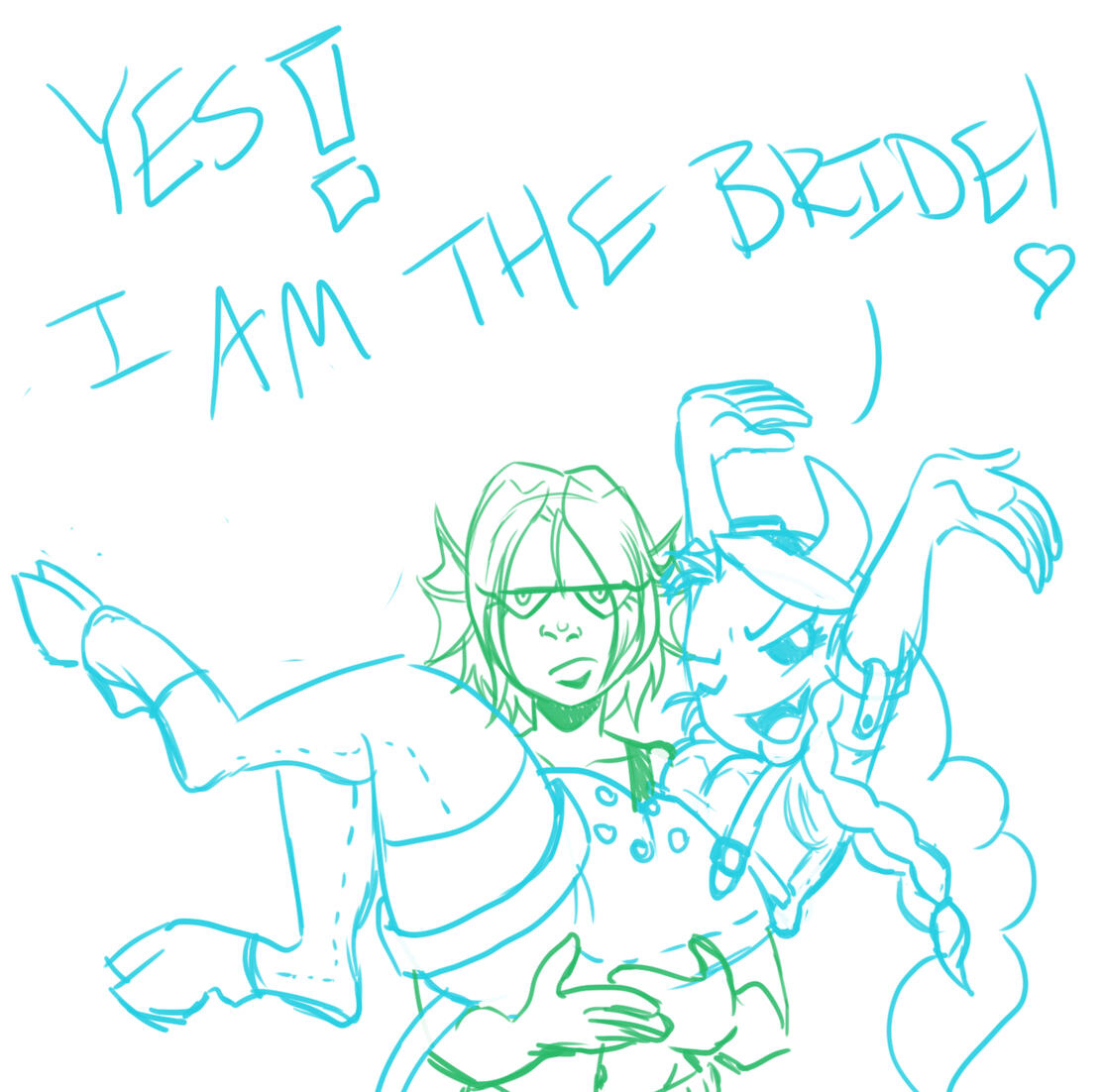 She loves being carried bridal style