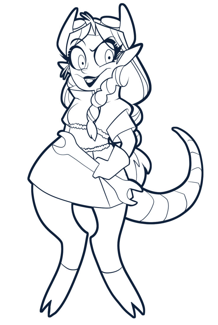 Tinker in Helluva Boss Style