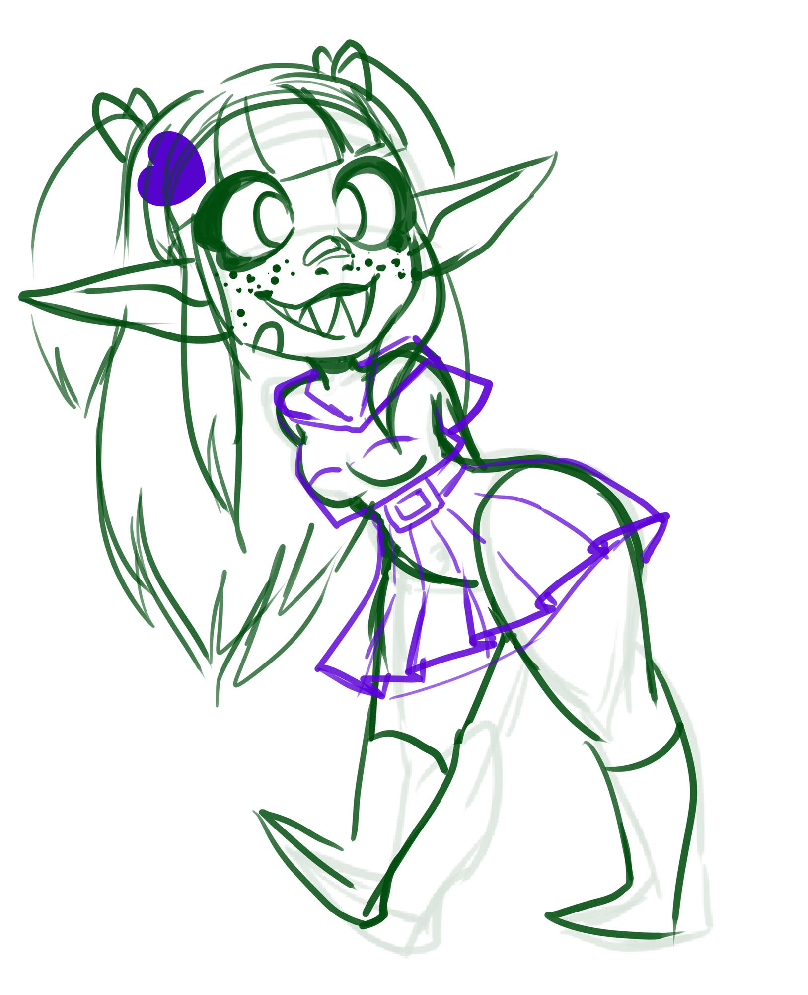 Tiyra's Jester themed magical girl outfit - I settled on the far right as her final design but it is now canon in her campaign that she can switch her outfit per transformation.